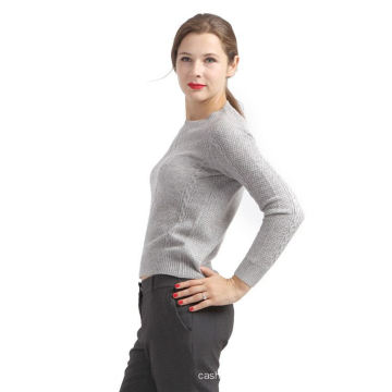 Лучшие продажи пользовательские дизайн серый печати вязаный свитер
